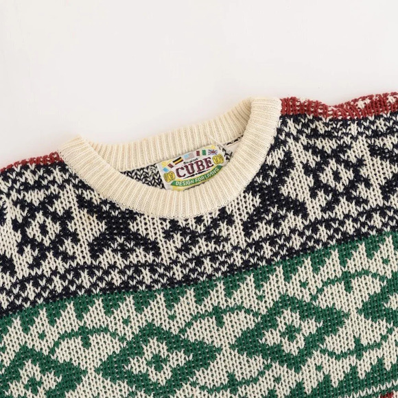 Original Cube Mulit-colour Knit Crewneck Sweater - Picture 8 of 14